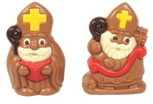 [SIS0166.8] CHOCPROOF PETIT ST NICOLAS 10 CM - LAIT DECO 70 GR X 16 PC 