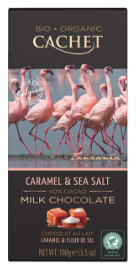 CACHET 40% MELKCHOC CARAMEL ZEEZOUT 12 X 100 GR