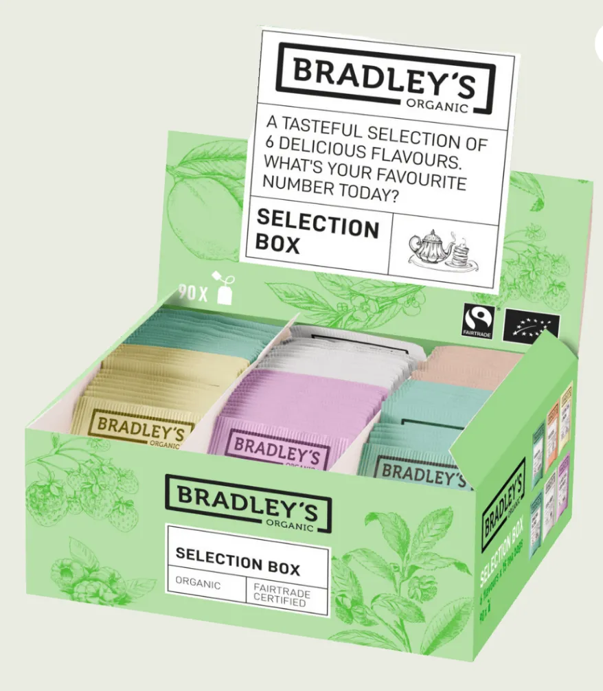 BRADLEY'S FAVOURITES DISPLAY 9 X 11 TEABAGS x 2 gr 