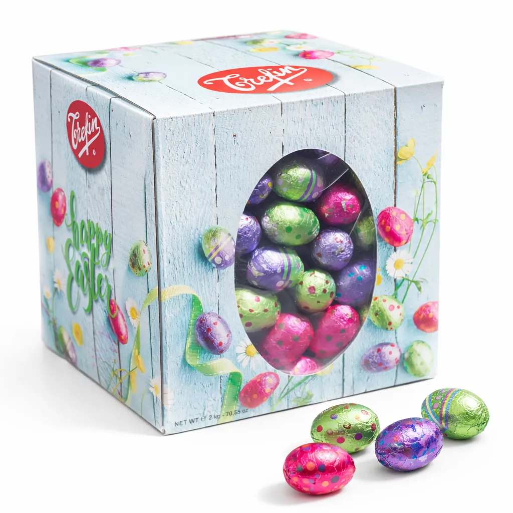 [TR0590] TREFIN PAASEITJES HAPPY EASTER BOX 2 KG 