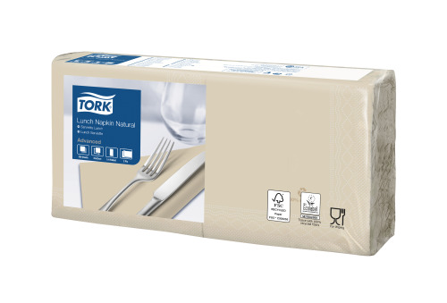 TORK LUNCHNAP 2 LAAGS 1/4 VOUW NATURAL 200 ST ( 10) - TR477350