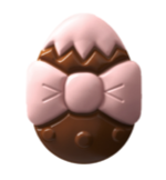 DELICE GEVULD EI MET STRIKJE MELK PRALINE 1,35 KG