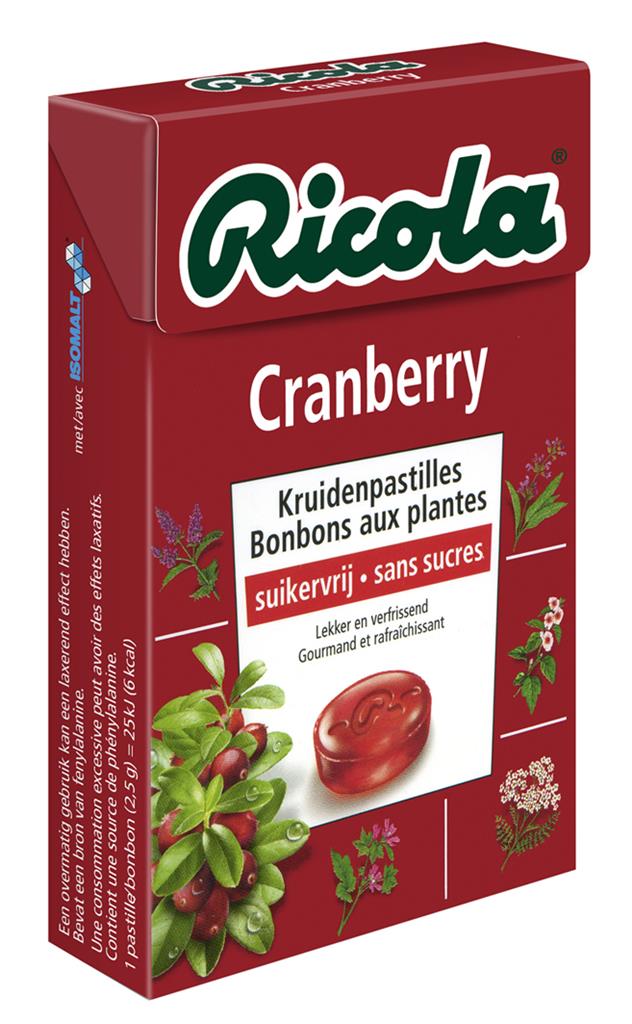 RICOLA BOX SF CRANBERRY 20 X 50GR