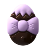 DELICE GEVULD EI MET STRIKJE FONDANT FRAMBOOS 1,35 KG