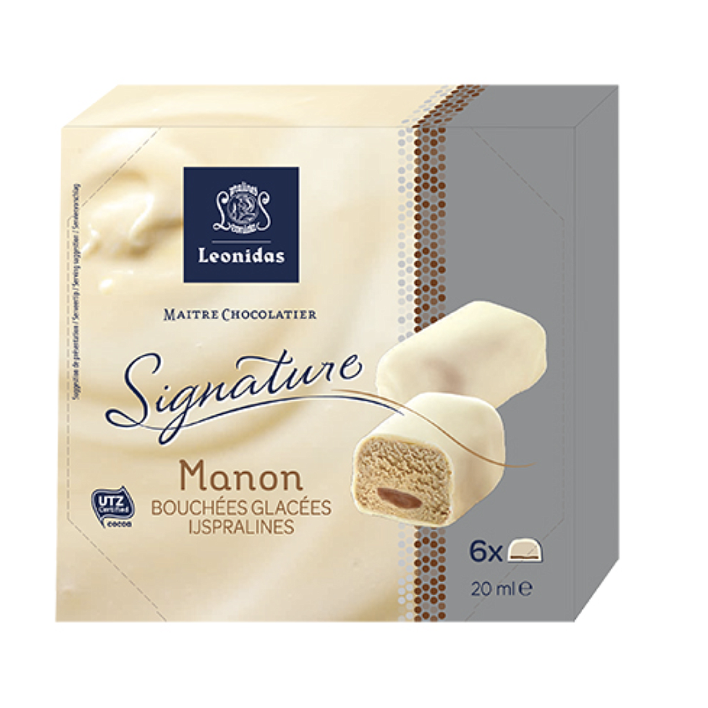 [21417] LEONIDAS IJSPRALINES MANON GLACÉE 10X6X20 ML  <*_*>   