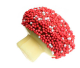 M-DELICIOUS PADDESTOEL WIT PRALINÉ ROOD/WIT MUSKET 2 KG