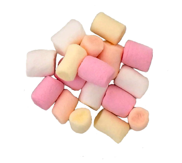 MARSHMALLOW DROPS MICRO (WIT/ROZE/GEEL/ORANJE) 350GR