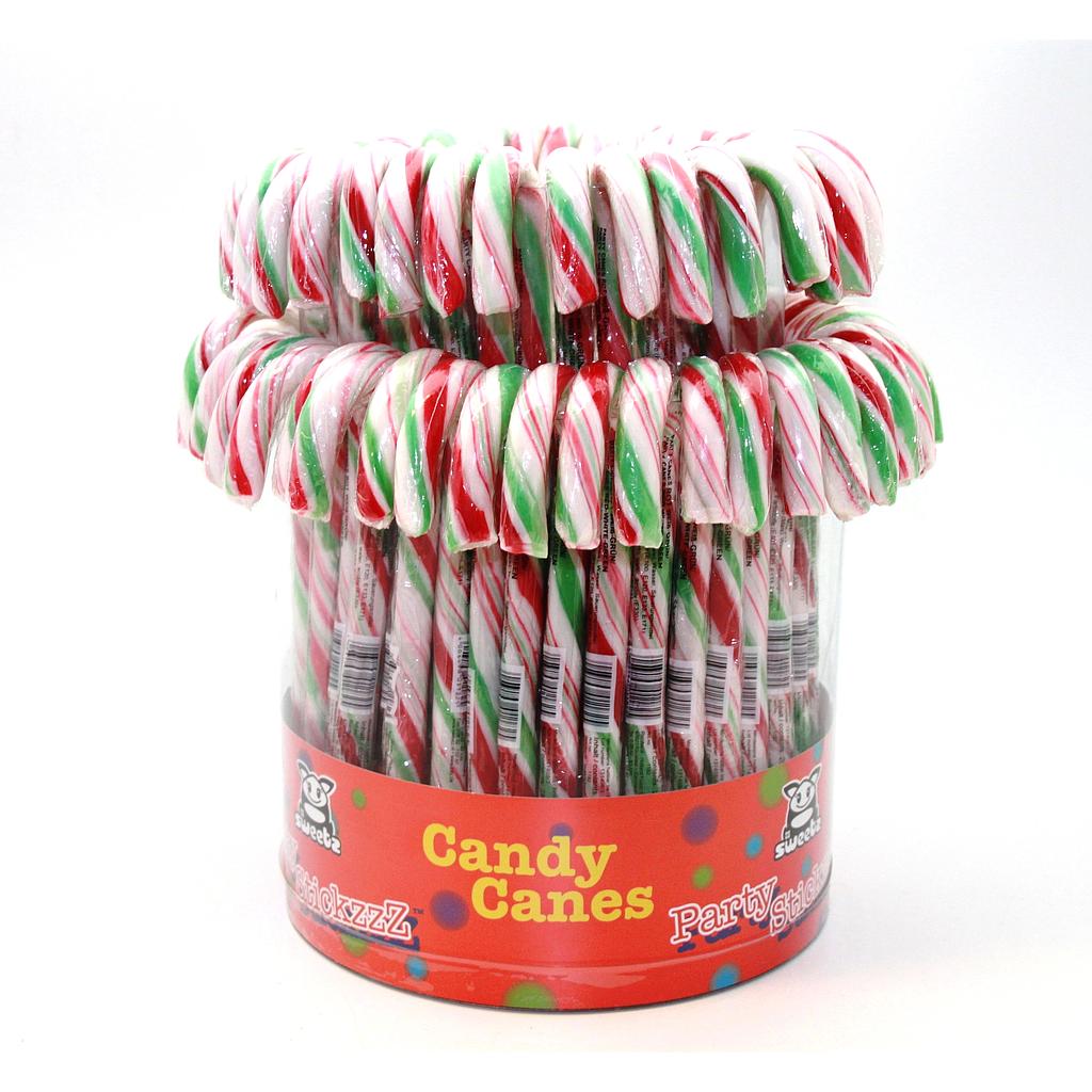 HF CANDY CANES KLEIN ROOD/ WIT/ GROEN 72ST X 12 GR (ONGEV 12,5 CM)