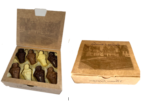 GESCHENKDOOSJE BEGIJNTJES GEVULD MELK PRALINE 176 GR