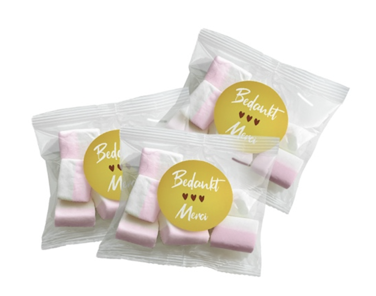 DVK PINKY MALLOWS ROOS/WIT 50X70 GR