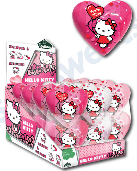 HELLO KITTY PLASTIC SURPRISE HEARTS 12 ST