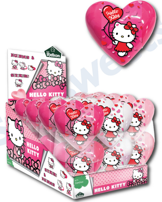 HELLO KITTY PLASTIC SURPRISE HEARTS 24 ST