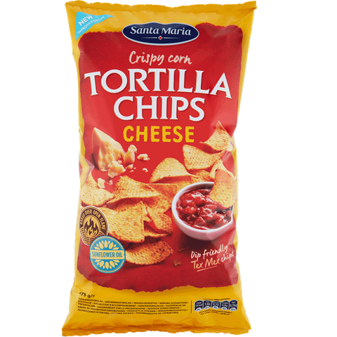 SANTA MARIA TORTILLA CHIPS CHEESE 12X475 GR