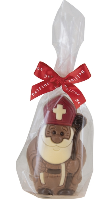 [BEL1001838] BELFINE ZAKJE SINT GEKLEURD MELK DECO 12X75 GR