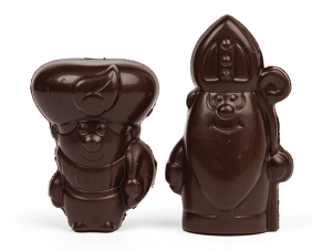 [SIS0176.1] CHOCPROOF LIL' SINT & MARCO FONDANT 10 CM - 30 ST - 1,5KG