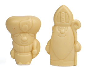 DE CHOCOLATERIE LIL' SINT & MARCO WIT 10 CM - 30 ST - 1,5KG 