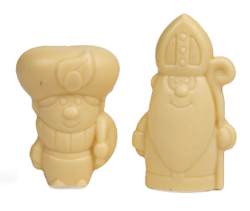 [SIS0176.3] CHOCPROOF LIL' SINT & MARCO BLANC 10 CM - 30 PCS - 1,5KG