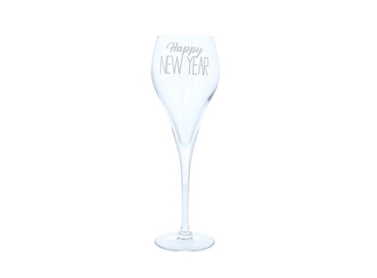 CHAMPAGNE GLAS HAPPY NEW YEAR 6 STUKS