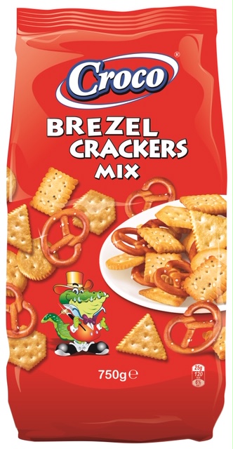 CROCO CRACKERS & BREZELS MIX 12X250GR