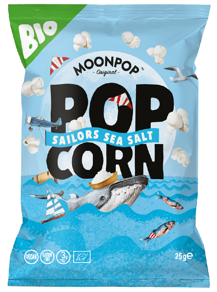 MOONPOP POPCORN SEA SALT BIO 16 X 25 GR