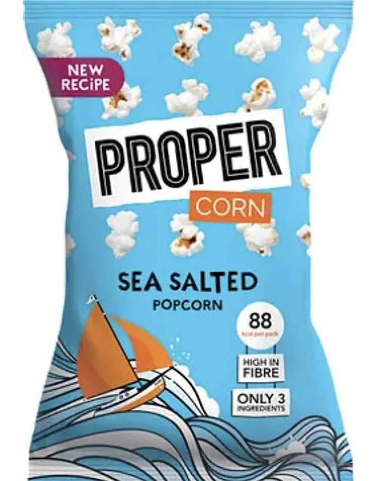 PROPER POPCORN SEA SALTED 12X20 GR