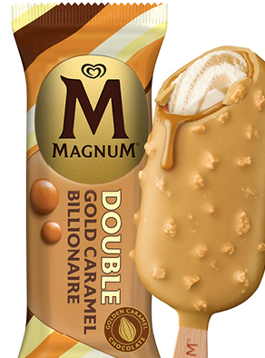 [8711327480544] OLA MAGNUM DOUBLE CARAMEL GOLD BILLIONAIRE 20ST <*_*>