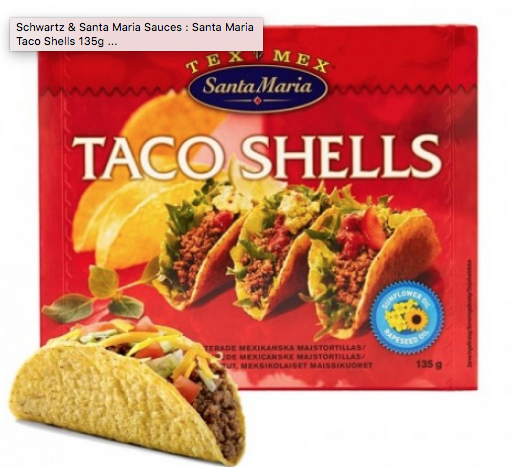 SANTA MARIA TACO SHELLS 12 X 135 GR 