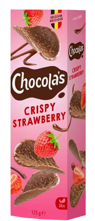 [725.00.3608] HAMLET 36 CHOCOLA'S AARDBEI 12 X 125G