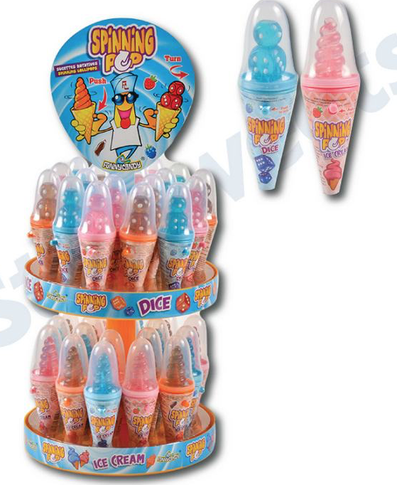 FUNNY CANDY SPINNING POP MIX 36 STUKS