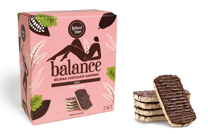 BALANCE RIJSTWAFEL MET PURE CHOCOLADE 12 X 100 GR