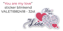 [ETIB82418] #VERP - STICKER BLINKEND 'YOU ARE MY LOVE'  32 ST   