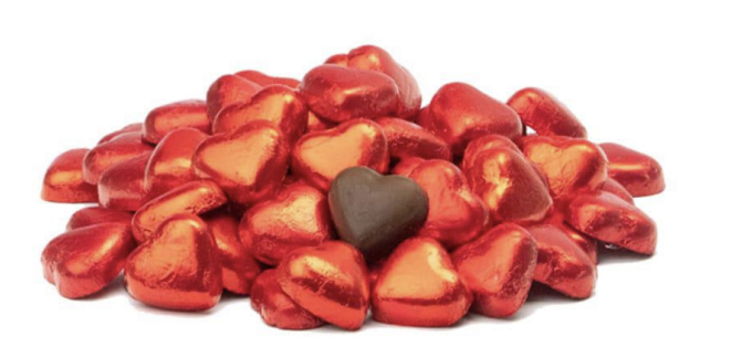 [30403] KIMS RODE HARTJES MELK PRALINE 1,2 KG (plaisir d'amour) 92ST