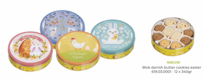 BLIK DANISH COOKIES EASTER 340 GR X 12