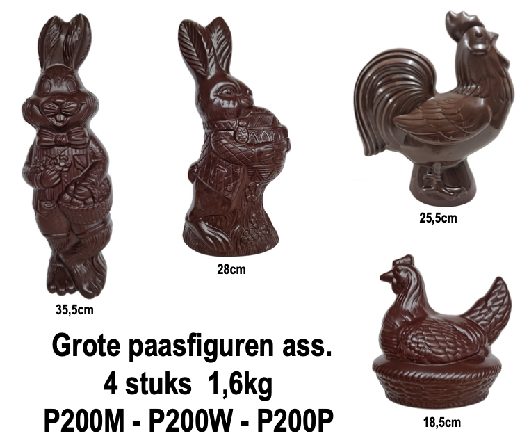 MEROUT GROTE PAASFIG FONDANT 4ST - 1,6 KG