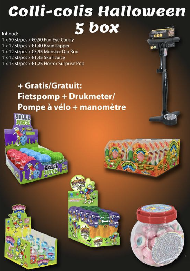COLLI HALLOWEEN 5BOX: FIETSPOMP GRATIS ( FOLD9)
