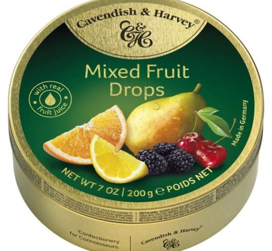 [6701] CAVENDISH & HARVEY MIXED FRUIT DROPS MIXED FRUIT 9 X 200 GR