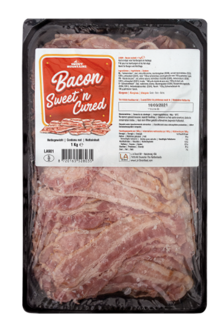 LA STREETFOOD BACON SWEET, CURED & COOKED 1KG (4) <*_*>