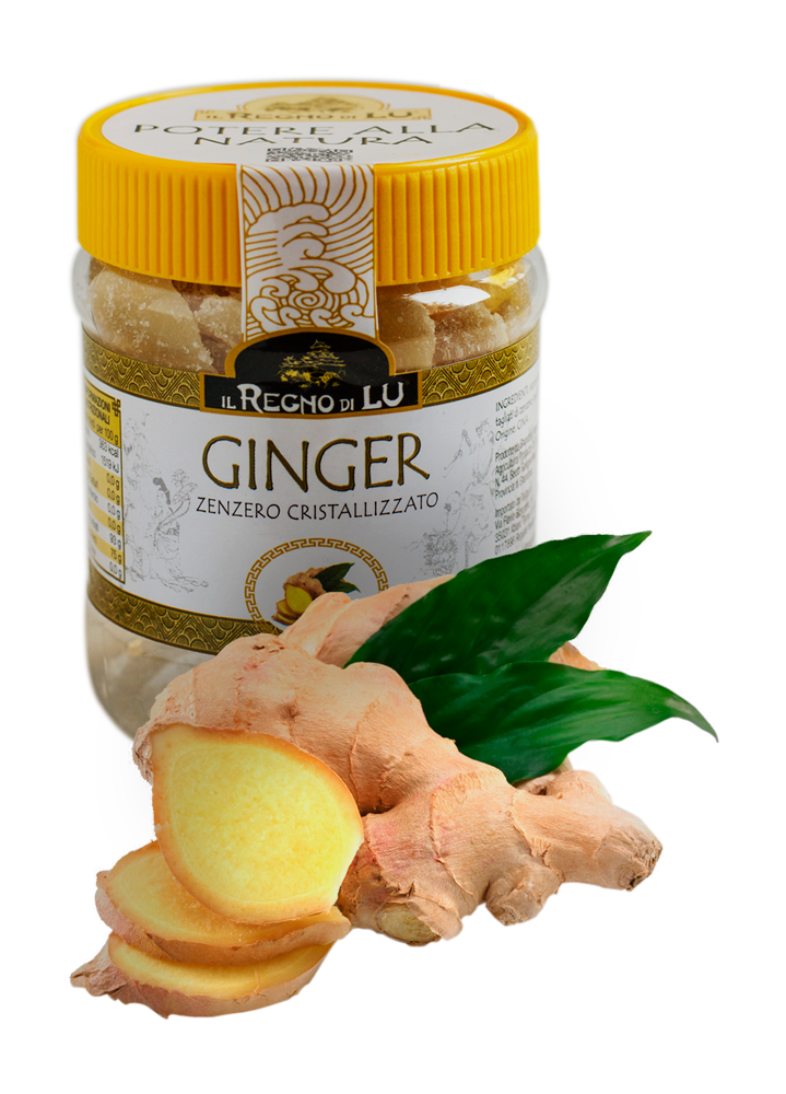 IL REGNO DI LU CRYSTALLIZED GINGER WITH SNOW SUGAR ICING 180 GR X 20 ( YELLOW CAP ) 