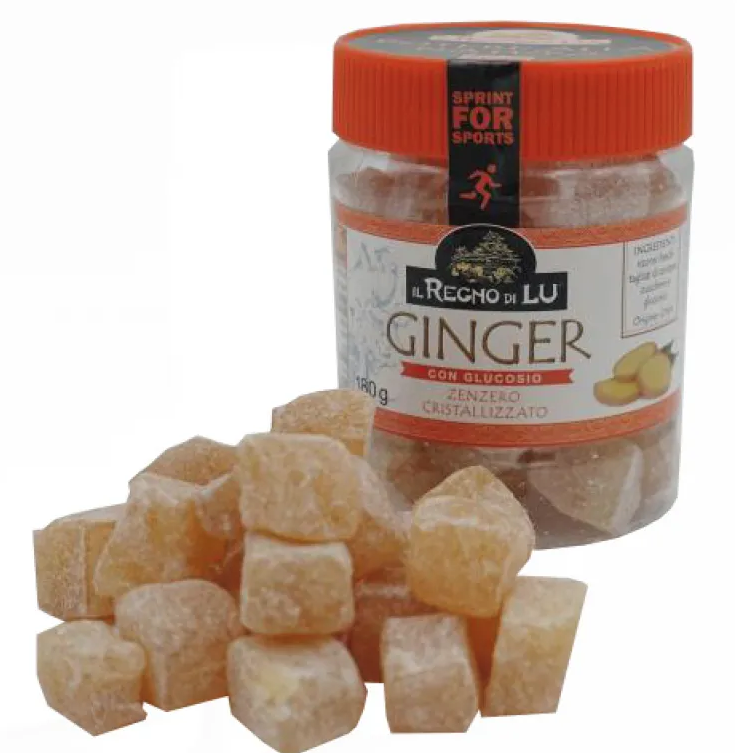 IL REGNO DI LU CRYSTALLIZED GINGER WITH 7,5 % GLUCOSE 180 GR X 20 ( ORANGE CAP ) 