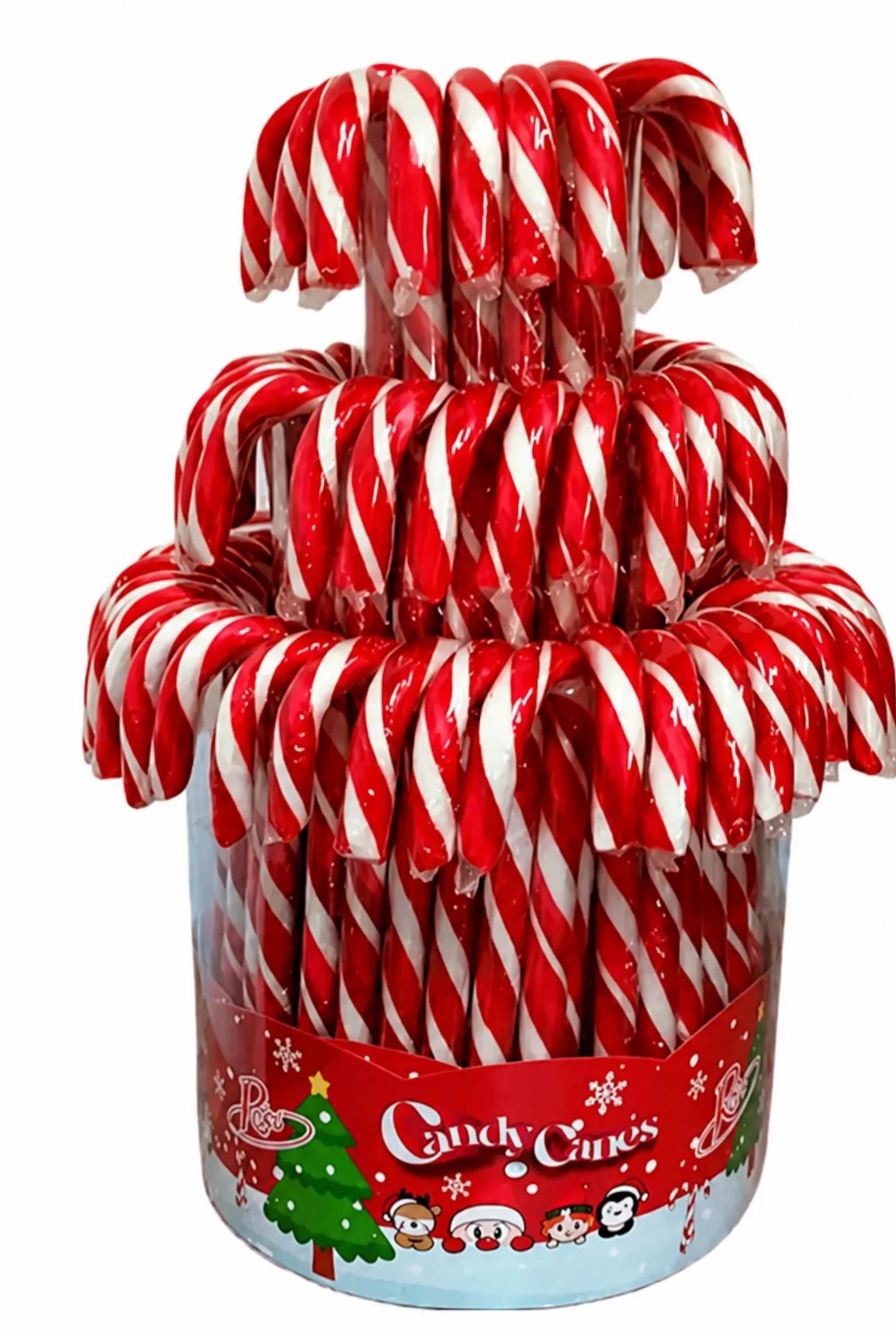 ROKS CANDY CANE ROOD - WIT 12 GR X 80 ST