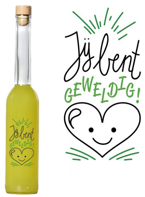 GEEL GENOT LIMONCELLO  "JE BENT GEWELDIG" 100 ML X 12ST