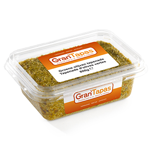 GRAN TAPAS TAPENADE GROENE OLIJVEN 800 GR <**> 