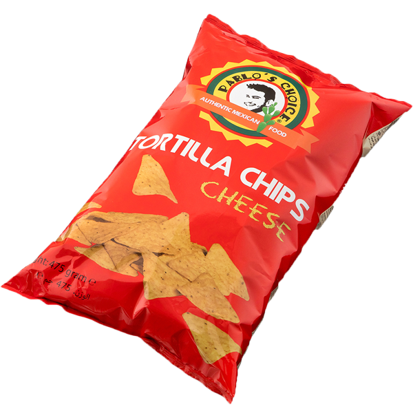 LA FOODS PABLO'S CHOICE TORTILLA CHIPS CHEESE 12 X 475 GR 