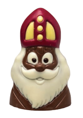 DE CHOCOLATERIE SINT BUSTE DARK MILK COLOURED - 15 CM - 5 ST 