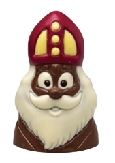 [SIH0127.7] CHOCPROOF SINT BUSTE DARK MILK COLOURED - 15 CM - 5 X 155 GR 