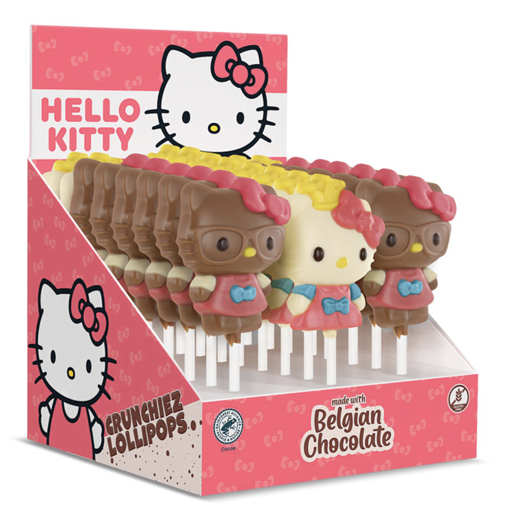 HELLO KITTY CHOC LOLLY POP 24X30G