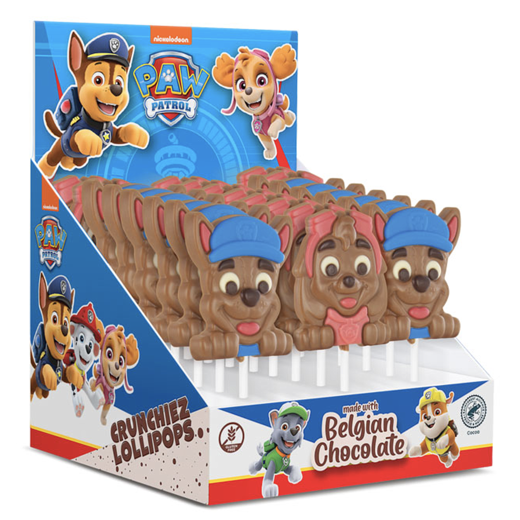 [REL/64905T] PAW PATROL CHOCOLADE LOLLY POP 24X30G