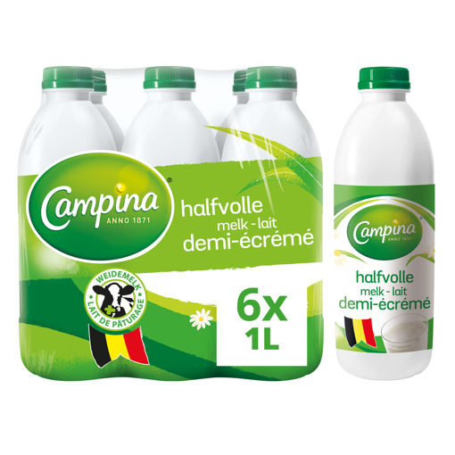 CAMPINA HALFVOLLE MELK 6 X 1 L PET