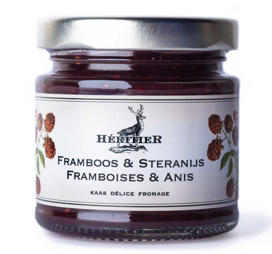 HERITIER KAAS&FRUIT: FRAMBOOS / STERANIJS 6X130GR