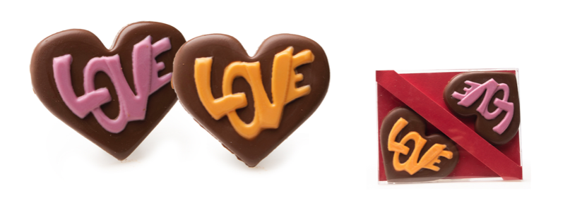 DE CHOCOLATERIE LOVE HEART MILK DELUXE - 9,5 CM - (2STX60GR) X 12ST